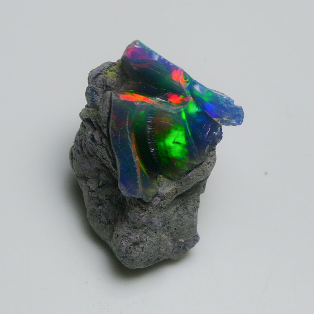 Black Opal 14.70 Carats | Natural Black Ethiopian Opal Rough - Ready for Cutting & Jewelry!