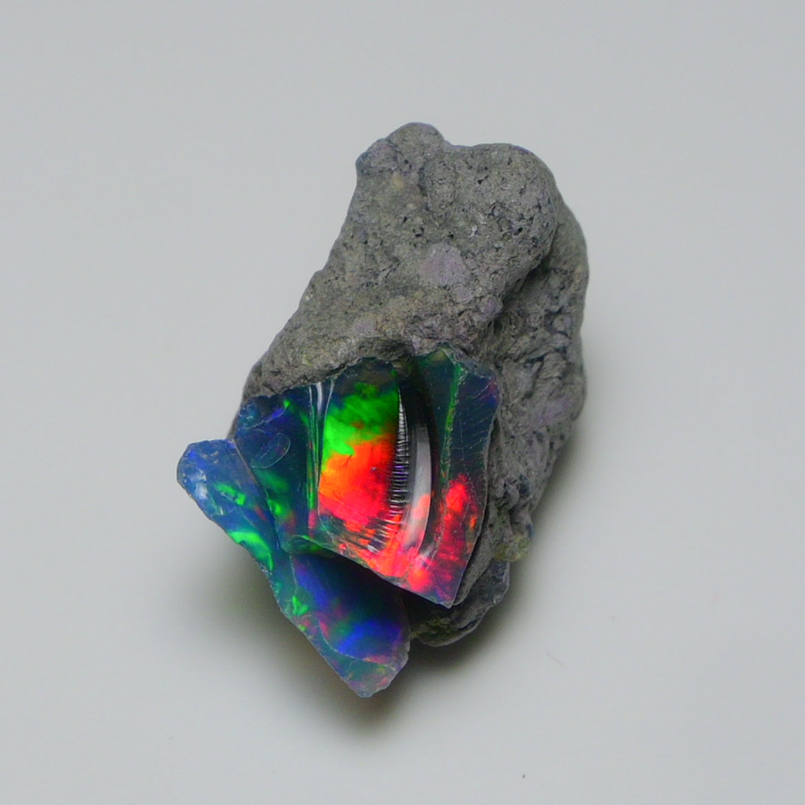 Black Opal 14.70 Carats | Natural Black Ethiopian Opal Rough - Ready for Cutting & Jewelry!