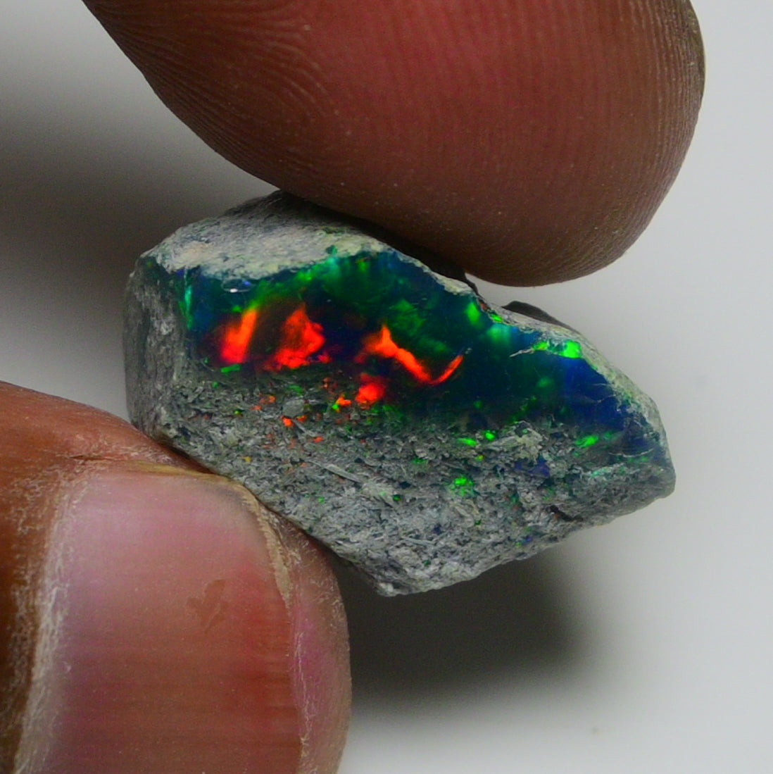 Black Opal 15.00 Carats | Natural Black Ethiopian Opal Rough - Ready for Cutting & Jewelry!