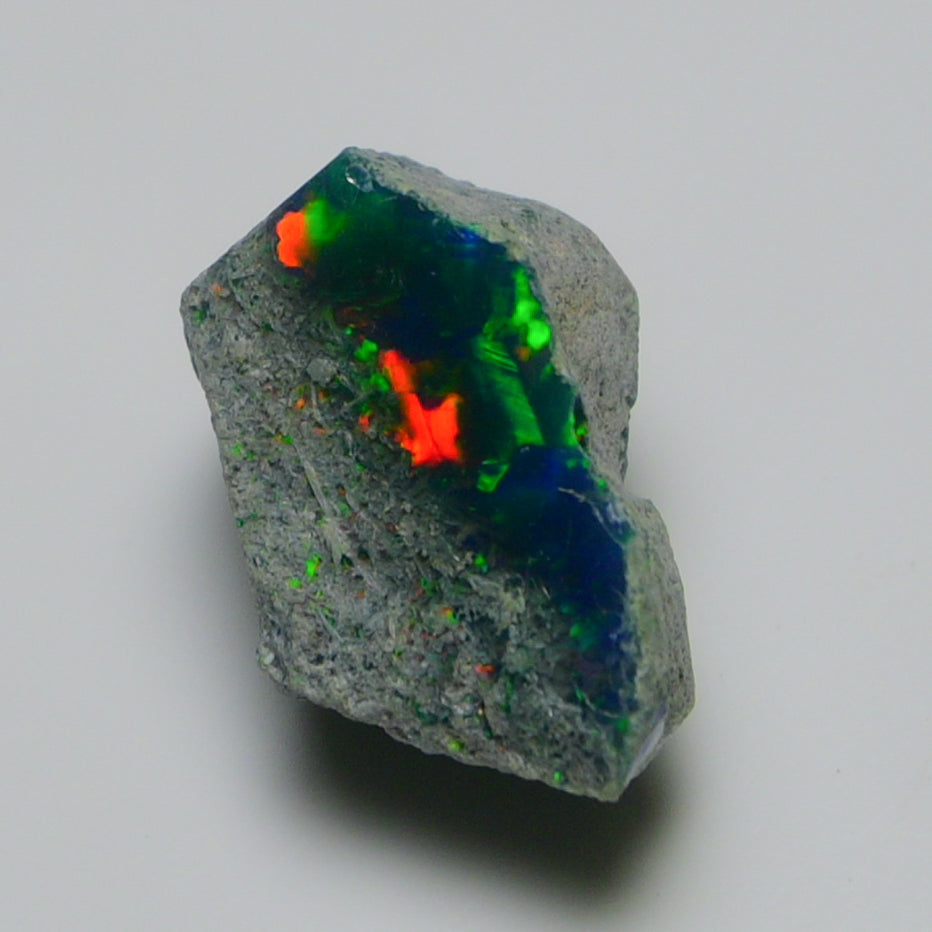 Black Opal 15.00 Carats | Natural Black Ethiopian Opal Rough - Ready for Cutting & Jewelry!