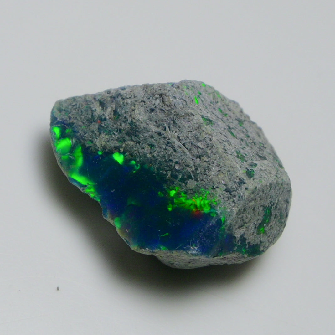 Black Opal 15.00 Carats | Natural Black Ethiopian Opal Rough - Ready for Cutting & Jewelry!