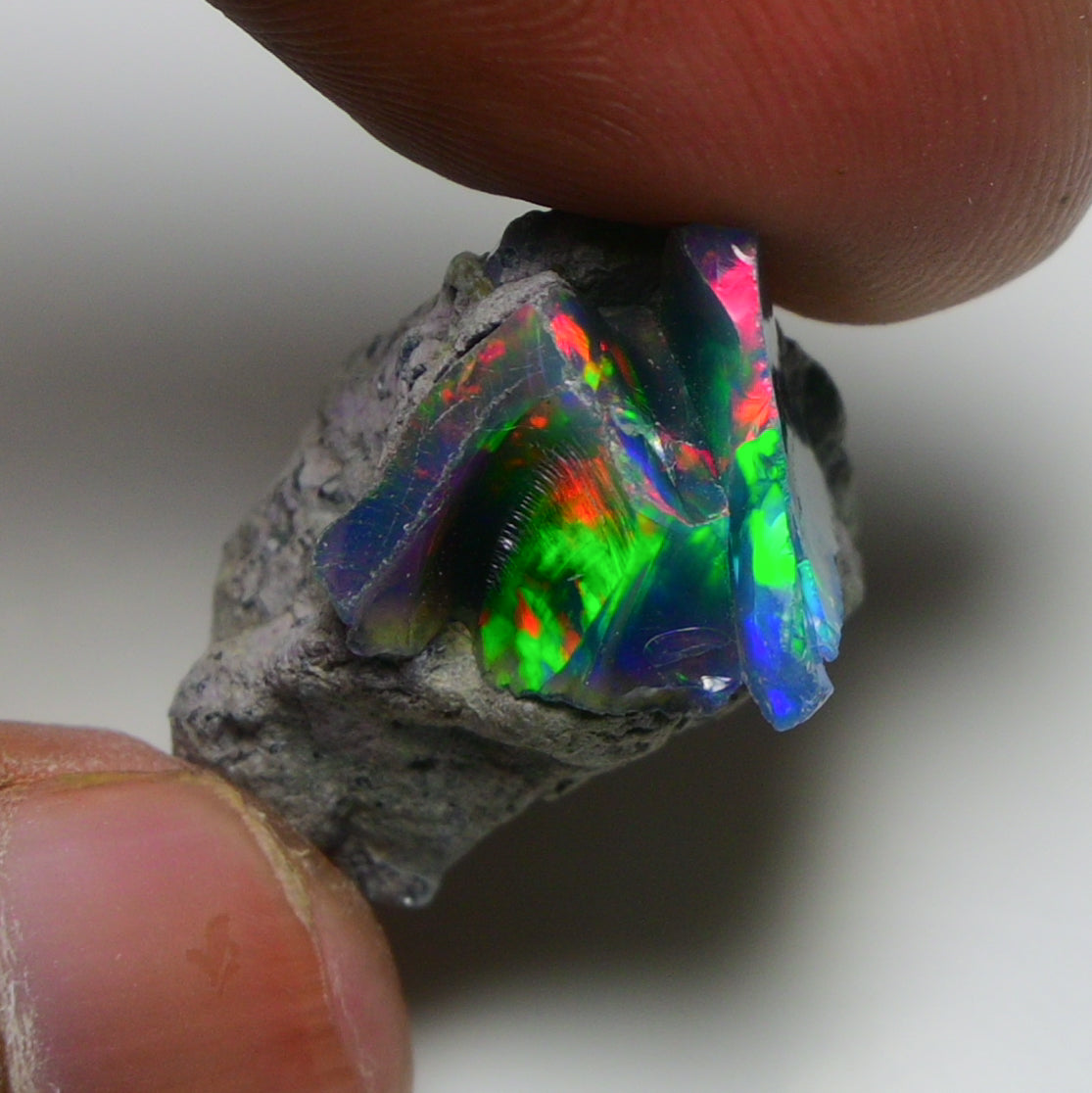 Black Opal 14.70 Carats | Natural Black Ethiopian Opal Rough - Ready for Cutting & Jewelry!