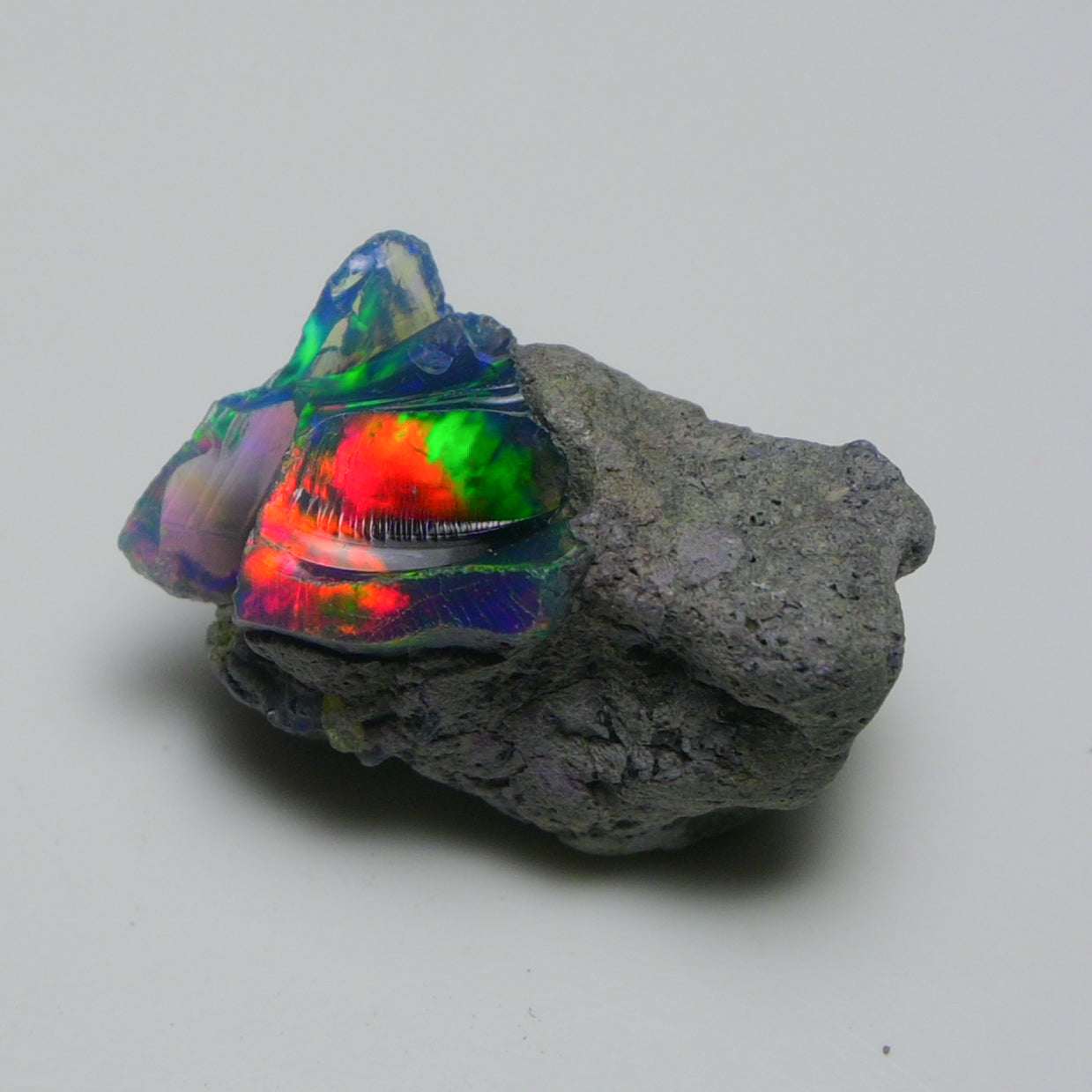 Black Opal 14.70 Carats | Natural Black Ethiopian Opal Rough - Ready for Cutting & Jewelry!