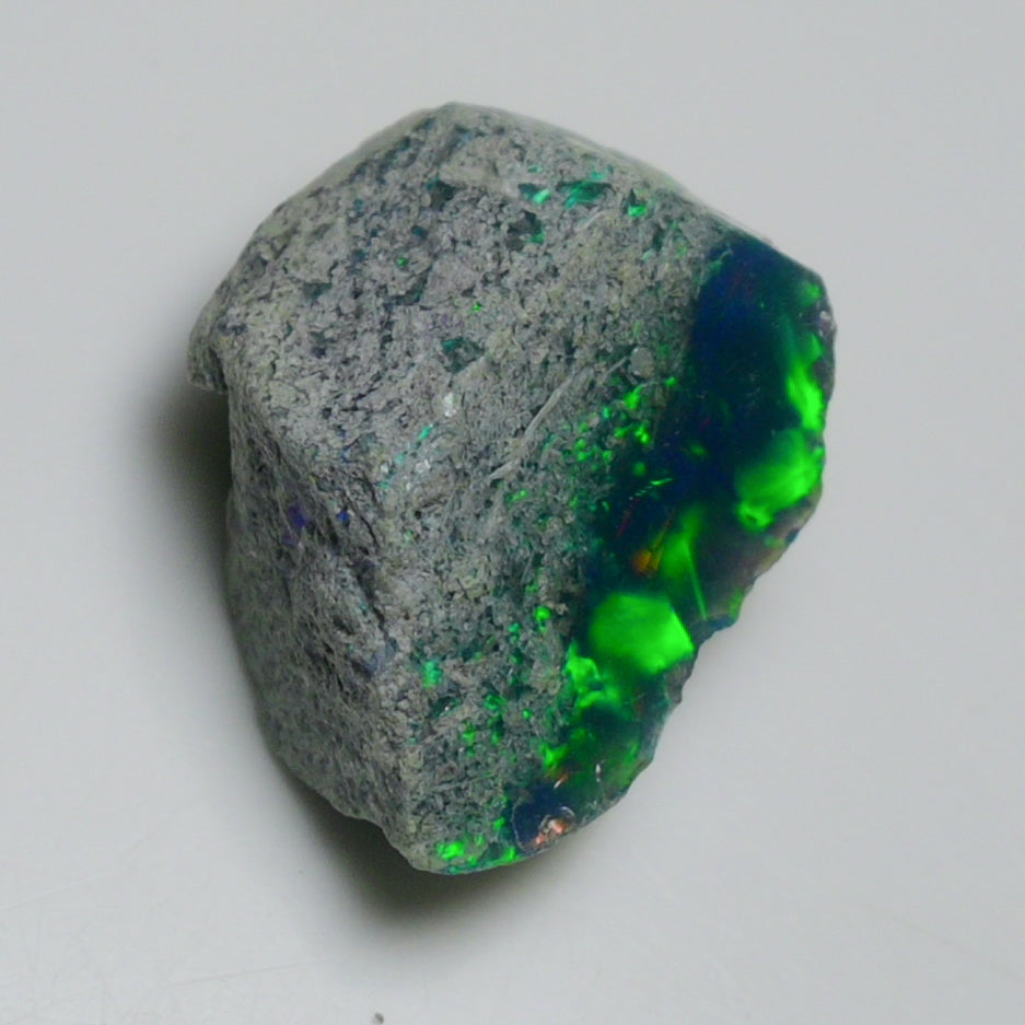 Black Opal 15.00 Carats | Natural Black Ethiopian Opal Rough - Ready for Cutting & Jewelry!