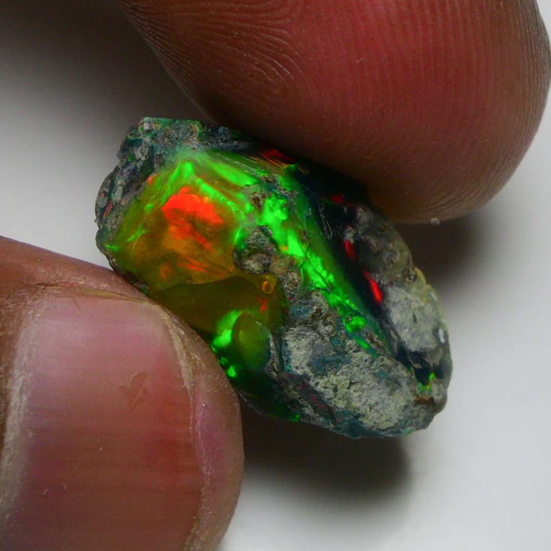 Black Opal 10.30 Carats | Natural Black Ethiopian Opal Rough - Ready for Cutting & Jewelry!