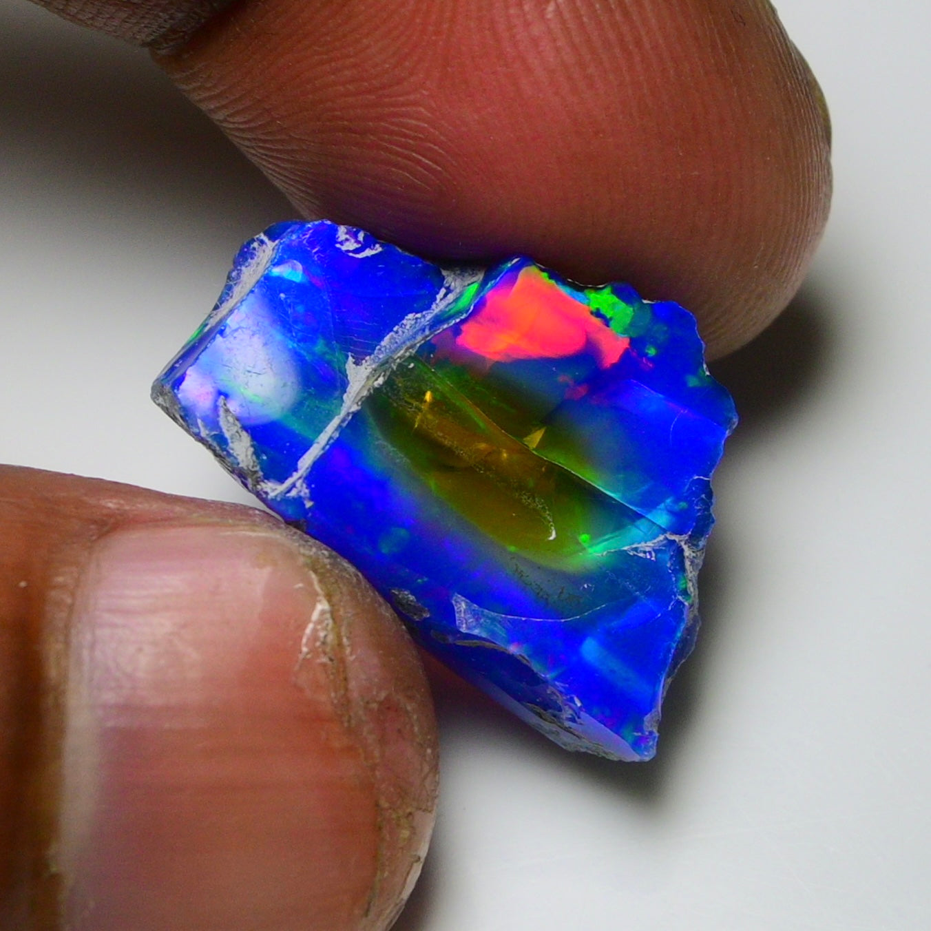 Rare Black Opal 16.10 Carats | Natural Black Ethiopian Opal Rough - Ready for Cutting & Jewelry!