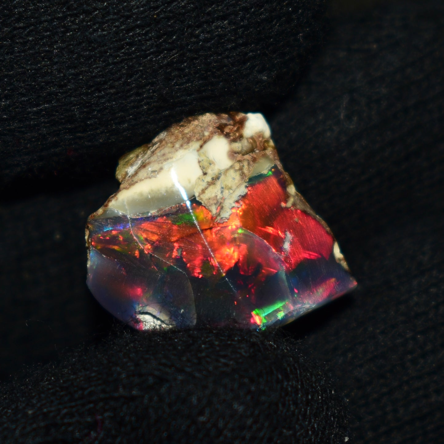 Black Opal Rough 10.85 Carats | Natural Ethiopian Opal Rough - Ready for Cutting & Jewelry | AAA Grade Opal Raw