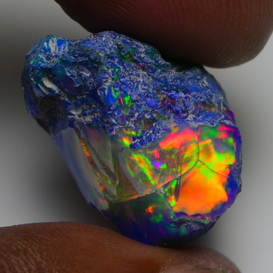 Rare Blue Opal 32.40 Carats | Natural Blue Ethiopian Opal Rough - Ready for Cutting & Jewelry!