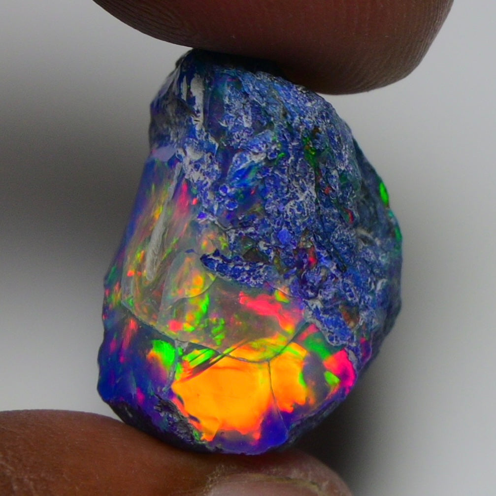 Rare Blue Opal 32.40 Carats | Natural Blue Ethiopian Opal Rough - Ready for Cutting & Jewelry!