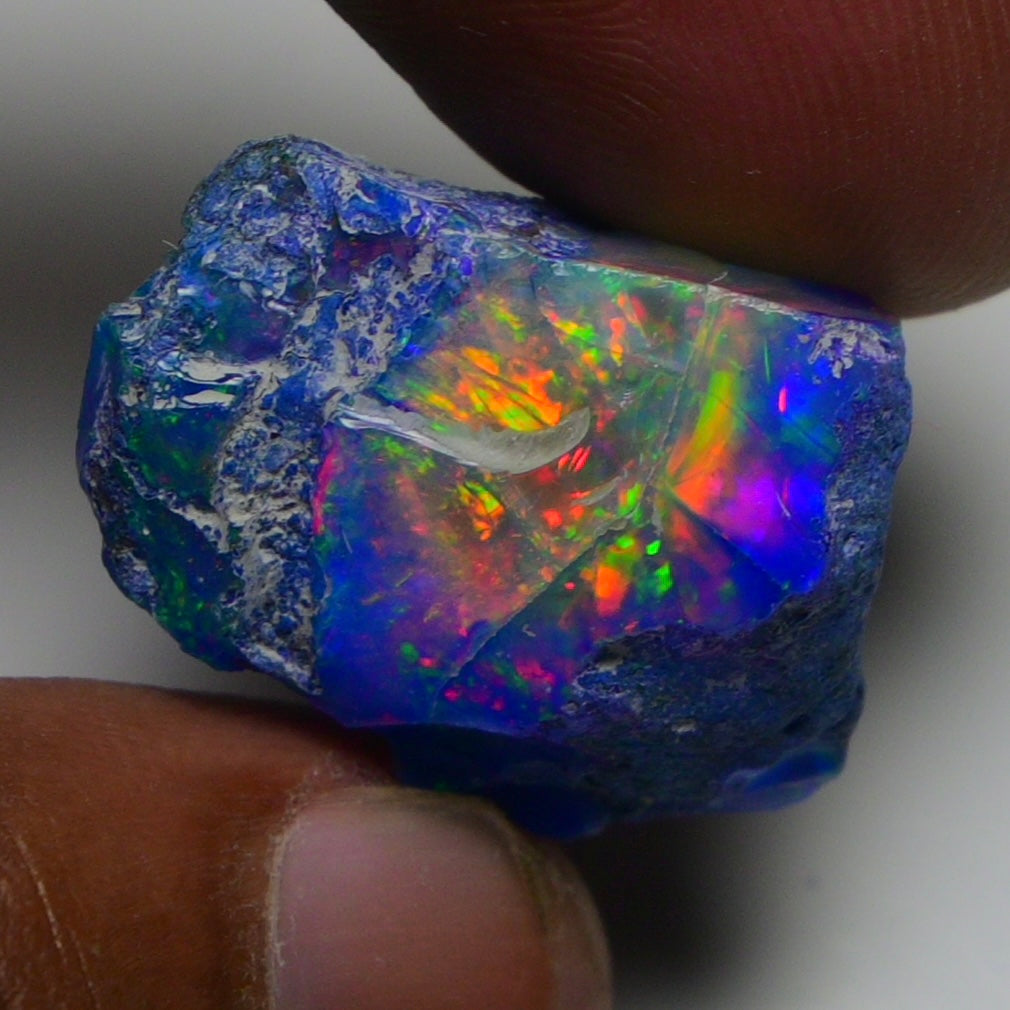 Rare Blue Opal 32.40 Carats | Natural Blue Ethiopian Opal Rough - Ready for Cutting & Jewelry!