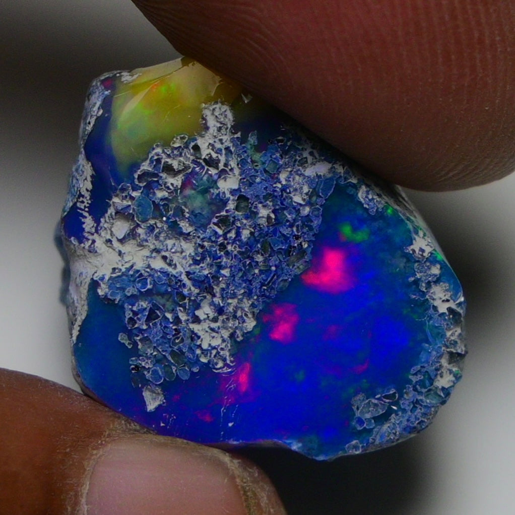 Rare Blue Opal 37.50 Carats | Natural Blue Ethiopian Opal Rough - Ready for Cutting & Jewelry!