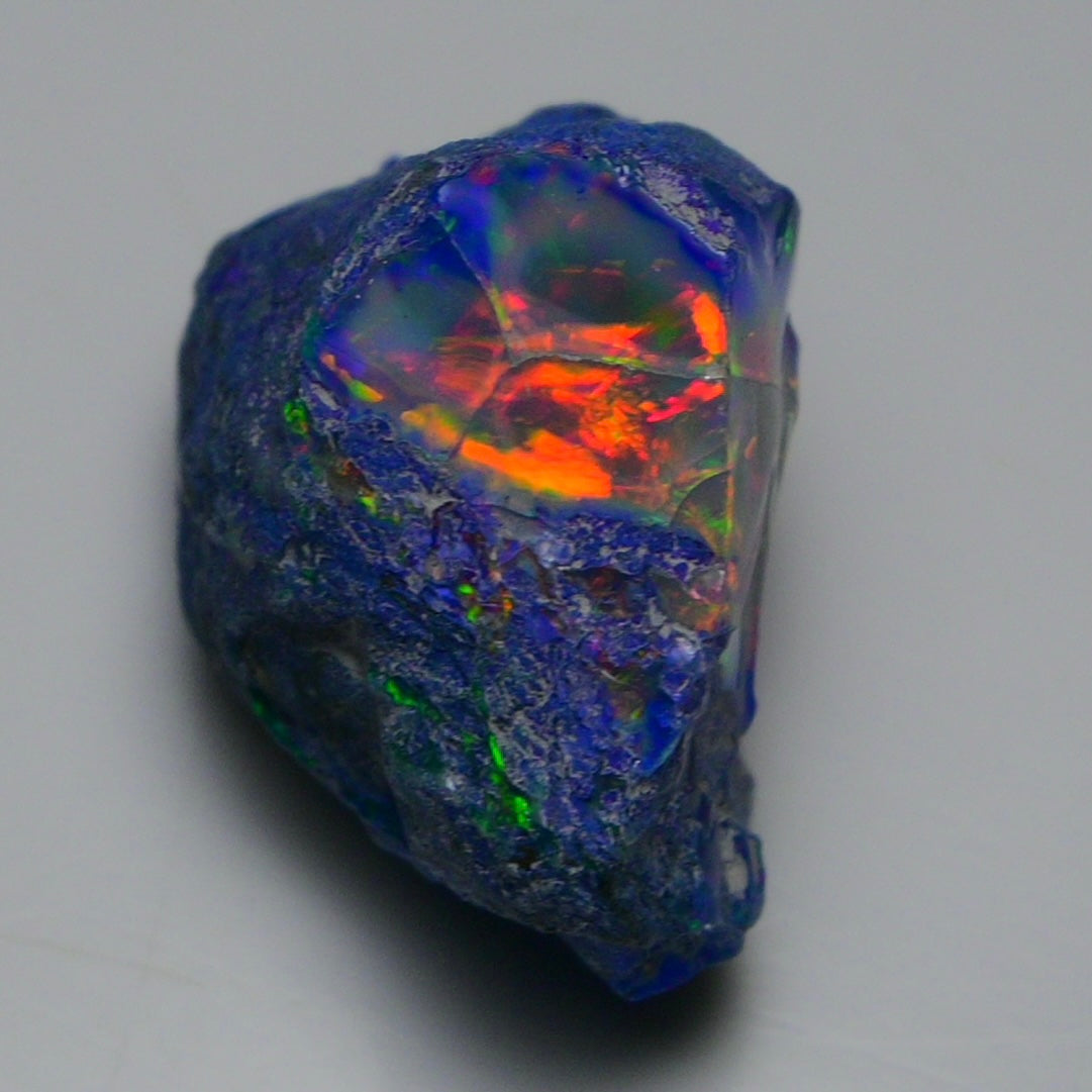 Rare Blue Opal 32.40 Carats | Natural Blue Ethiopian Opal Rough - Ready for Cutting & Jewelry!