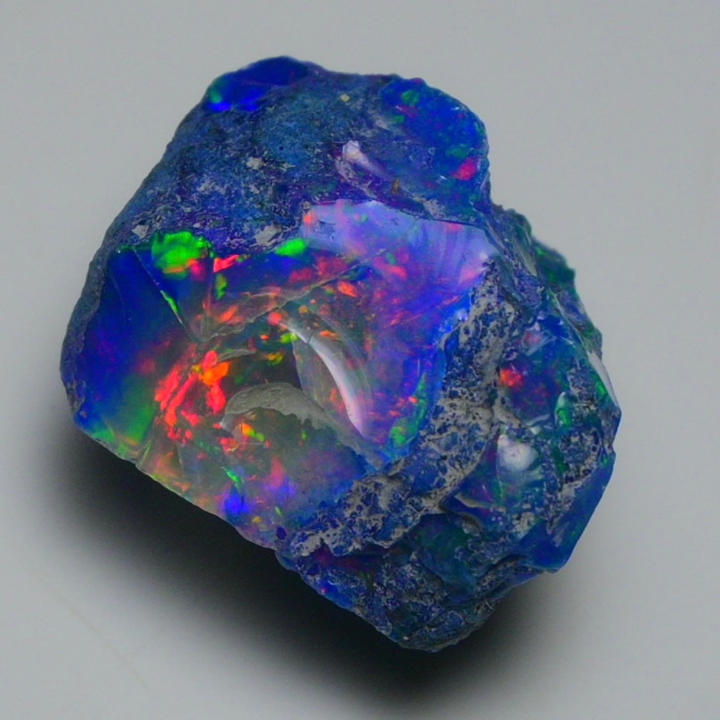 Rare Blue Opal 32.40 Carats | Natural Blue Ethiopian Opal Rough - Ready for Cutting & Jewelry!