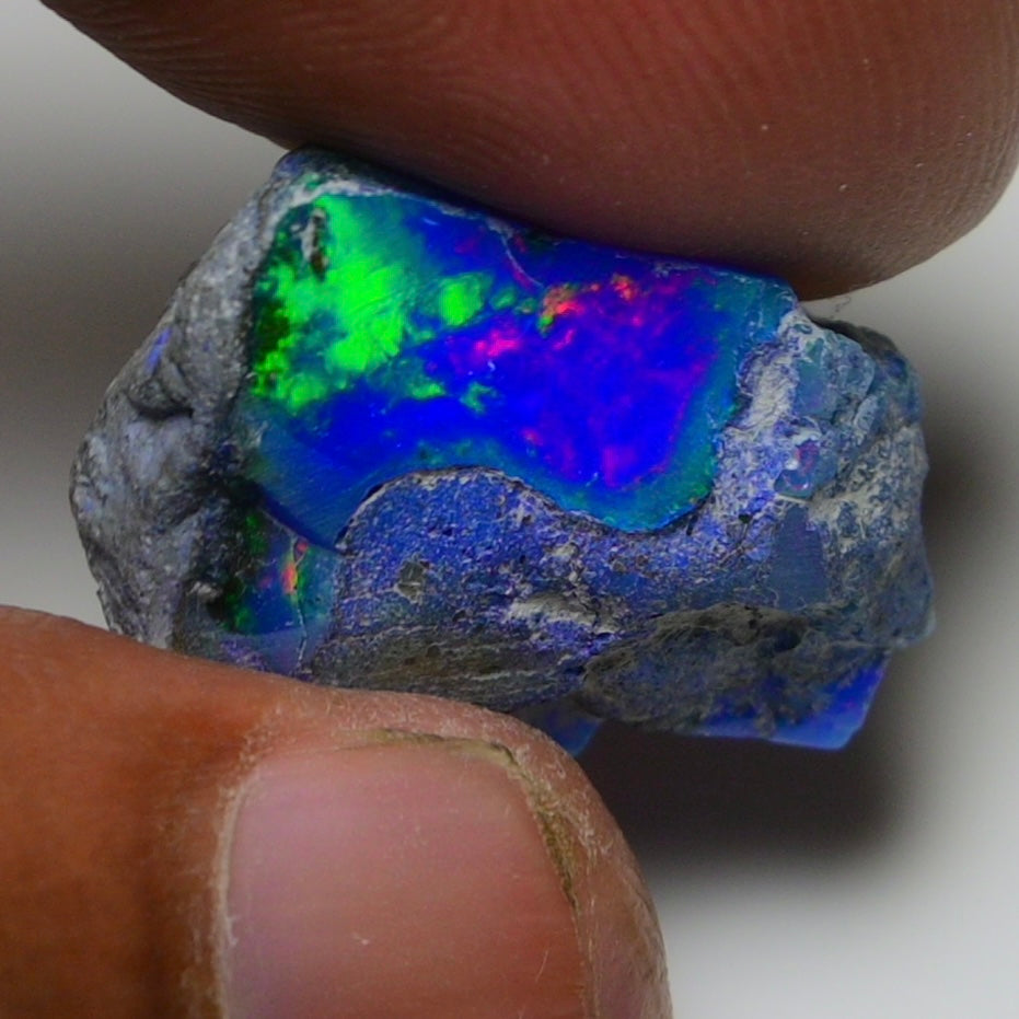 Rare Blue Opal 15.00 Carats | Natural Blue Ethiopian Opal Rough - Ready for Cutting & Jewelry!