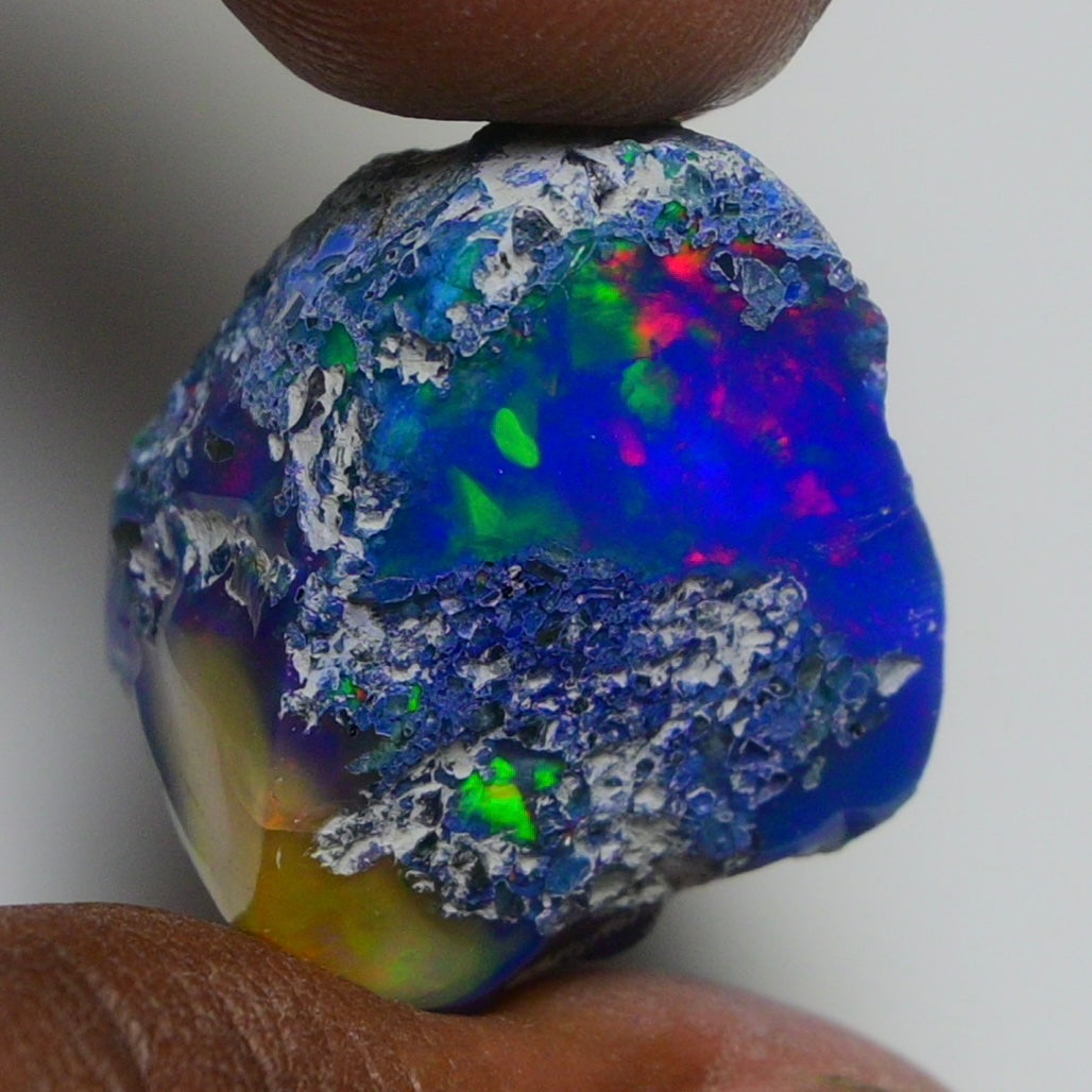 Rare Blue Opal 37.50 Carats | Natural Blue Ethiopian Opal Rough - Ready for Cutting & Jewelry!