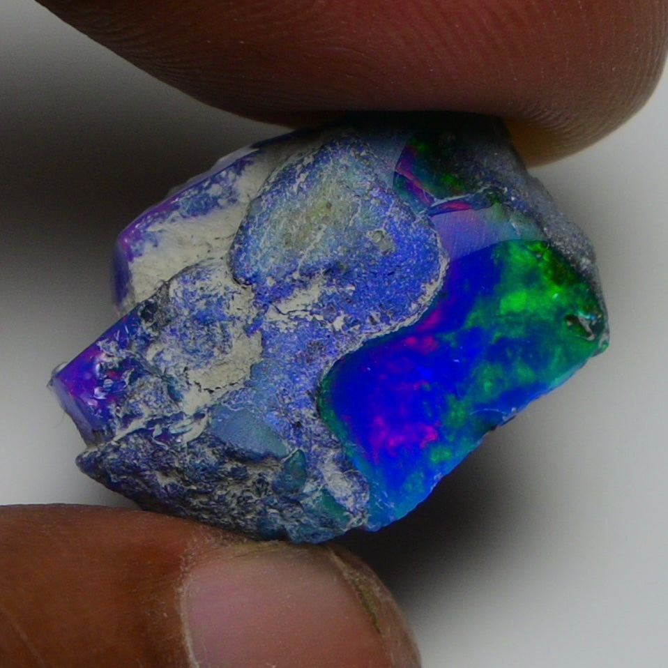 Rare Blue Opal 15.00 Carats | Natural Blue Ethiopian Opal Rough - Ready for Cutting & Jewelry!