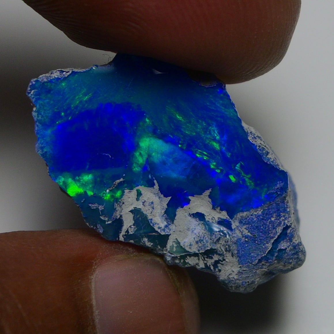 Rare Blue Opal 14.55 Carats | Natural Blue Ethiopian Opal Rough - Ready for Cutting & Jewelry!