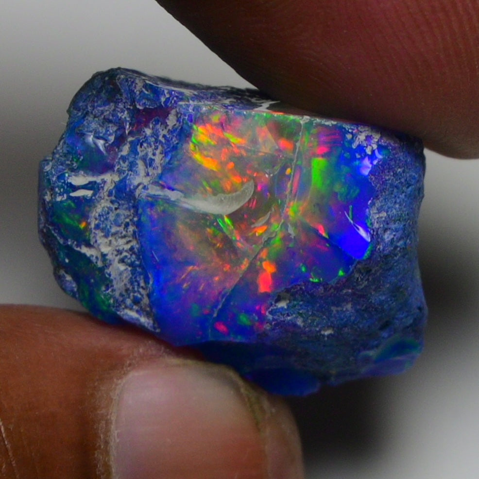 Rare Blue Opal 32.40 Carats | Natural Blue Ethiopian Opal Rough - Ready for Cutting & Jewelry!