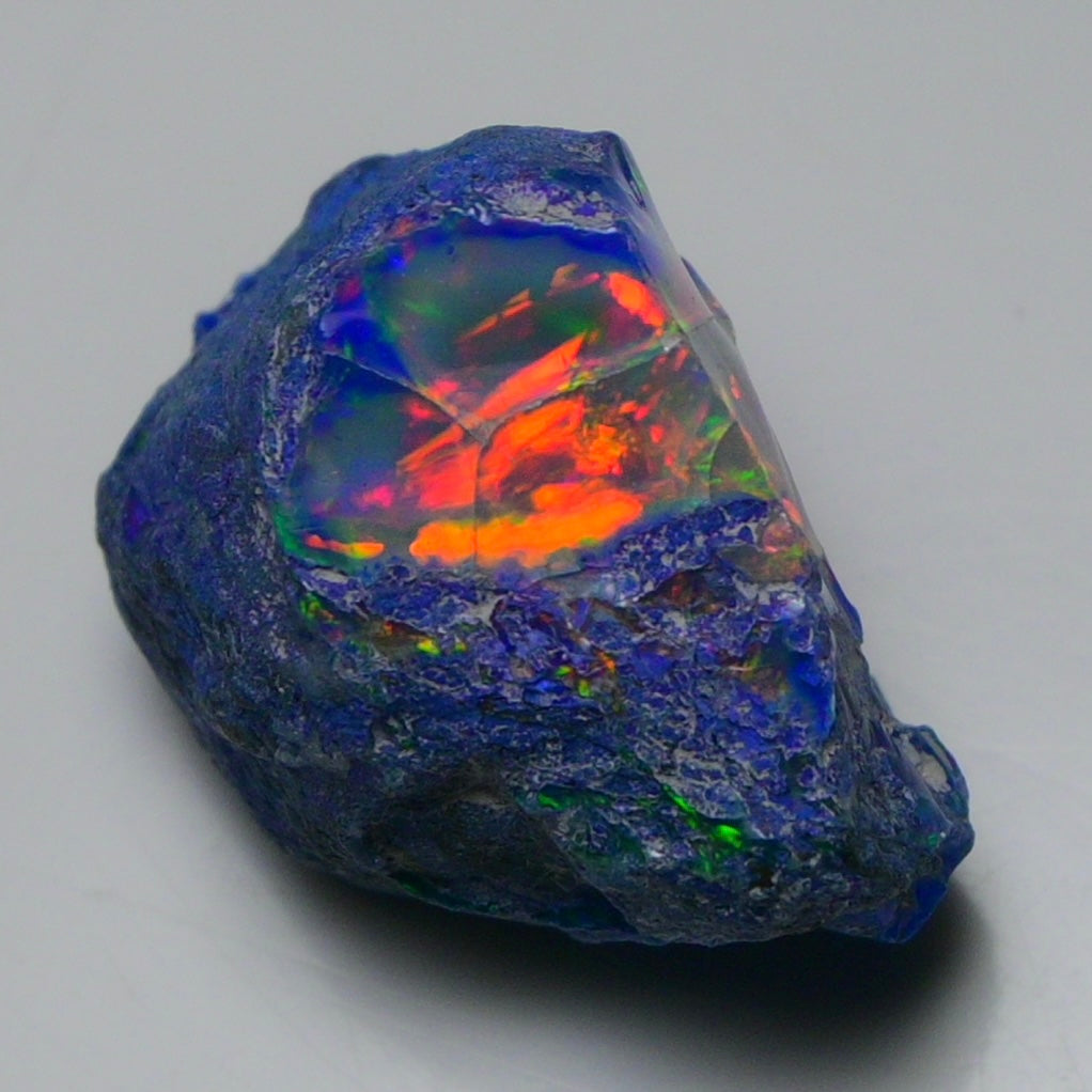 Rare Blue Opal 32.40 Carats | Natural Blue Ethiopian Opal Rough - Ready for Cutting & Jewelry!