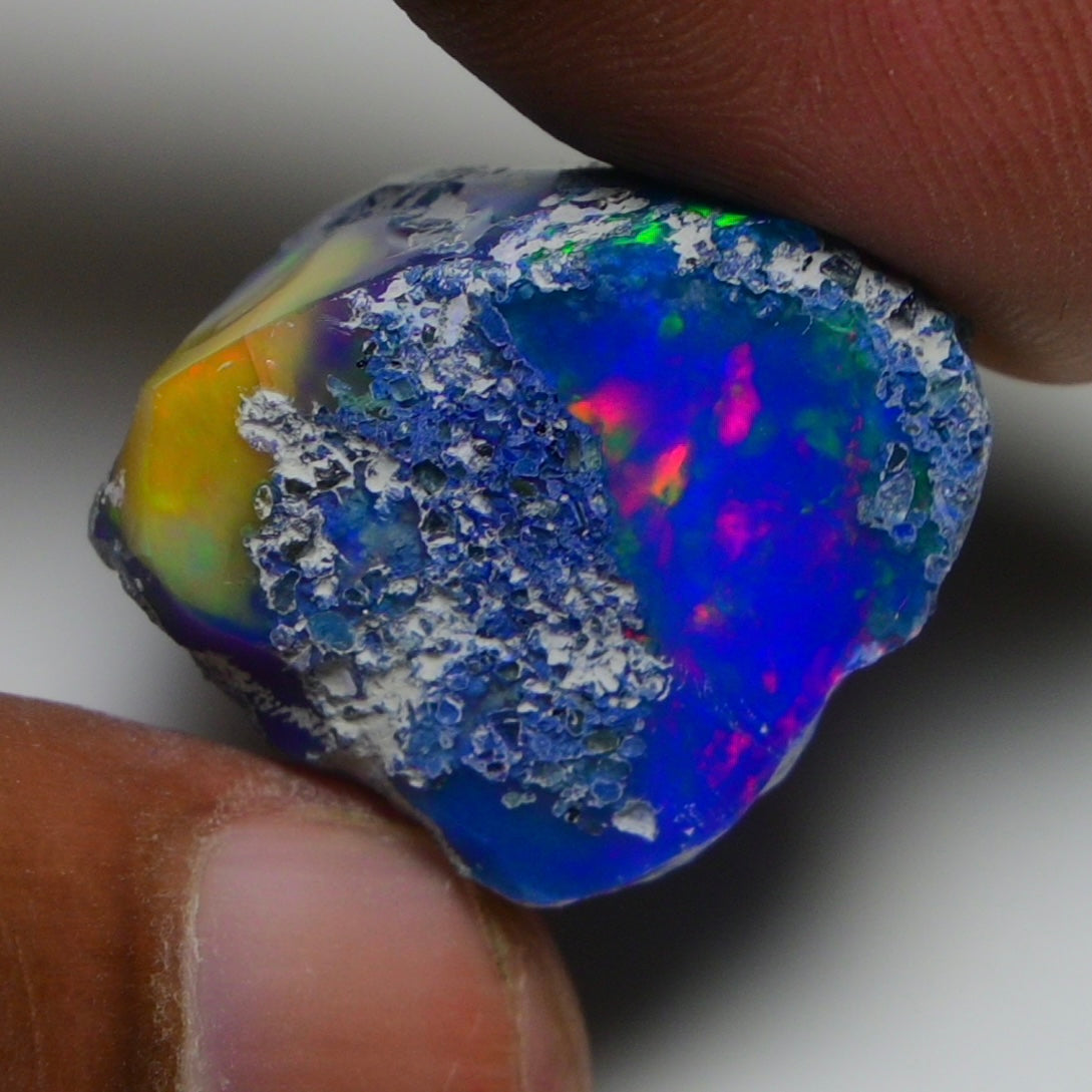 Rare Blue Opal 37.50 Carats | Natural Blue Ethiopian Opal Rough - Ready for Cutting & Jewelry!