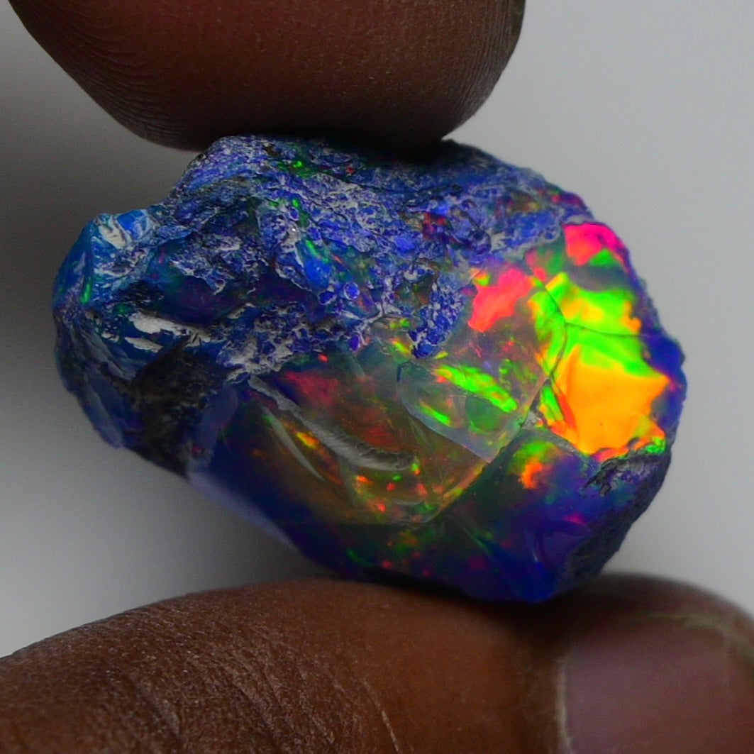 Rare Blue Opal 32.40 Carats | Natural Blue Ethiopian Opal Rough - Ready for Cutting & Jewelry!