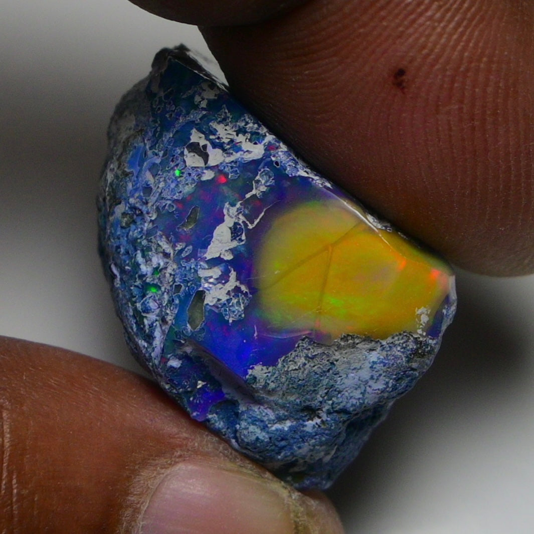 Rare Blue Opal 37.50 Carats | Natural Blue Ethiopian Opal Rough - Ready for Cutting & Jewelry!