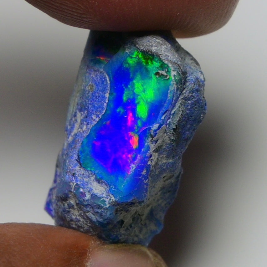 Rare Blue Opal 15.00 Carats | Natural Blue Ethiopian Opal Rough - Ready for Cutting & Jewelry!