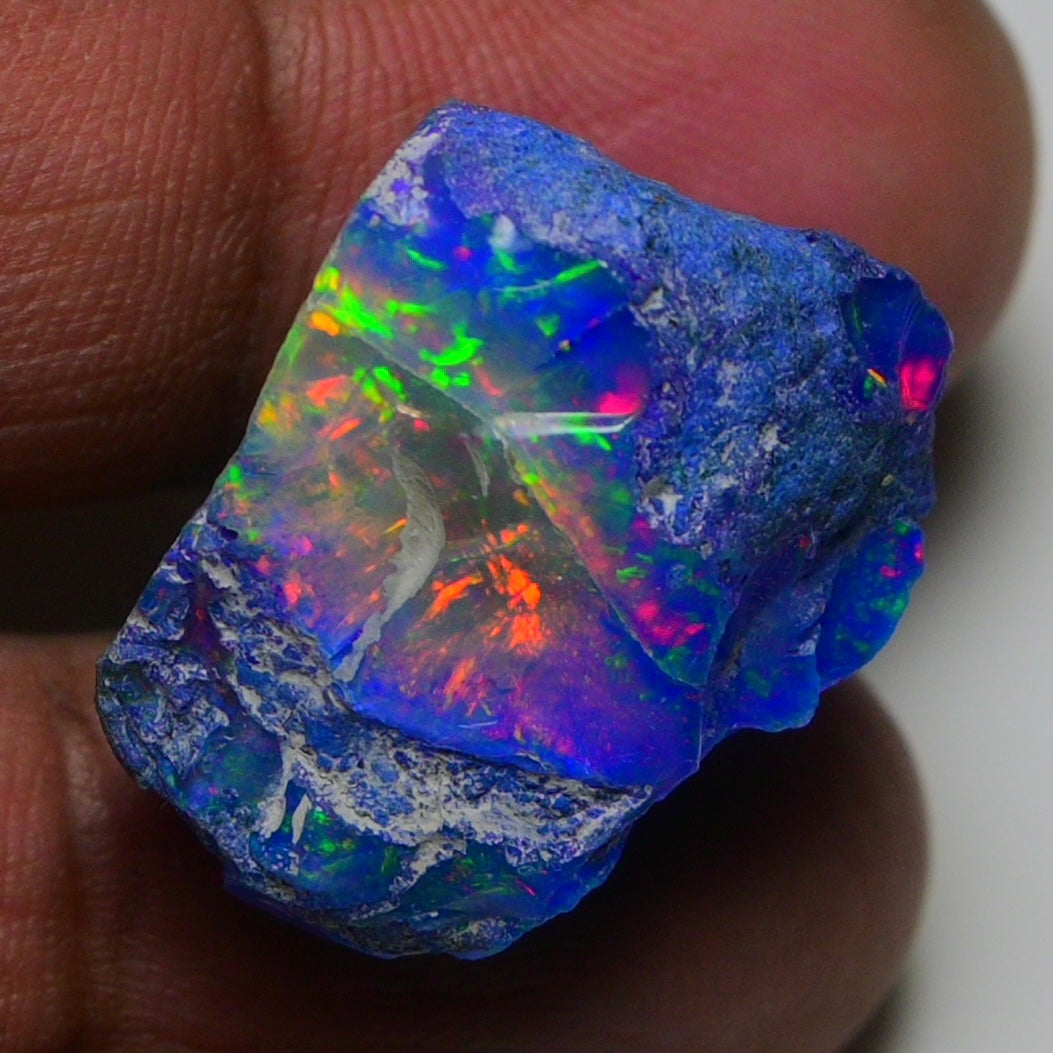 Rare Blue Opal 32.40 Carats | Natural Blue Ethiopian Opal Rough - Ready for Cutting & Jewelry!