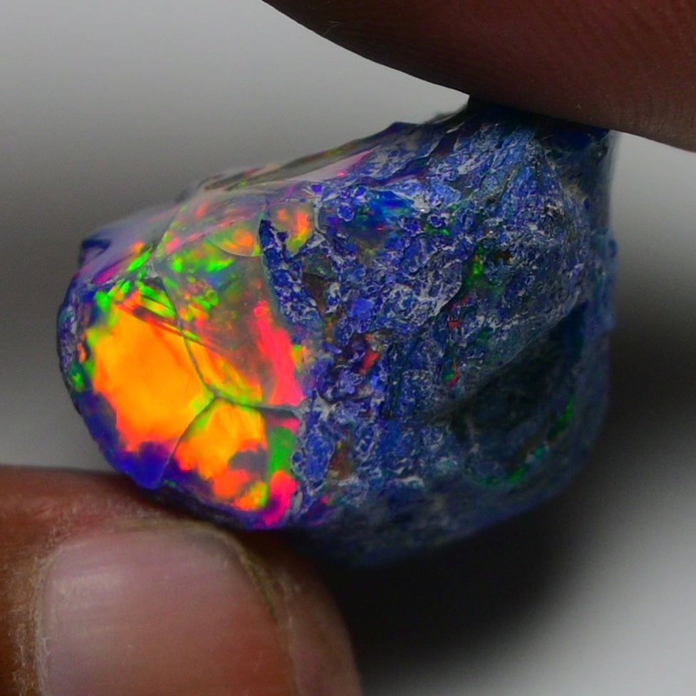 Rare Blue Opal 32.40 Carats | Natural Blue Ethiopian Opal Rough - Ready for Cutting & Jewelry!