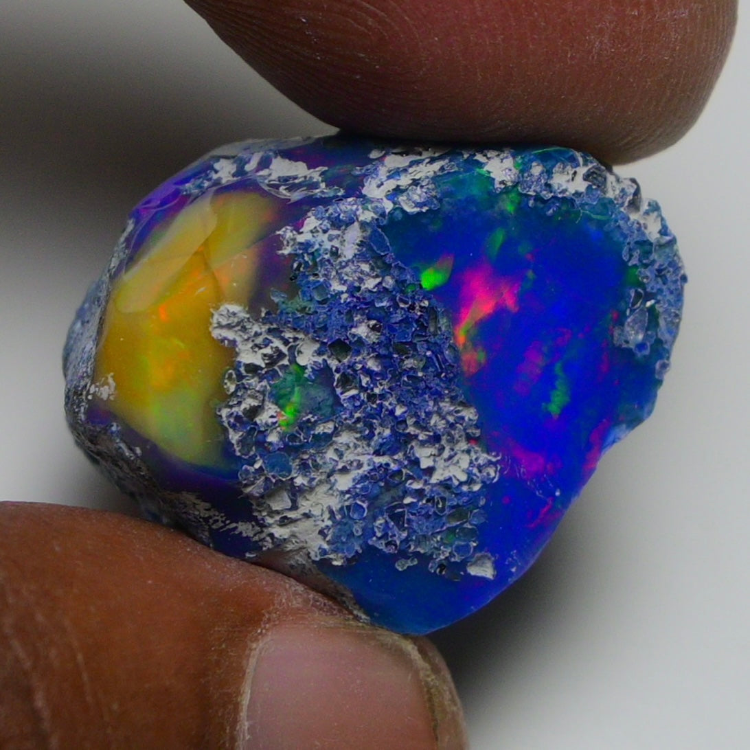 Rare Blue Opal 37.50 Carats | Natural Blue Ethiopian Opal Rough - Ready for Cutting & Jewelry!