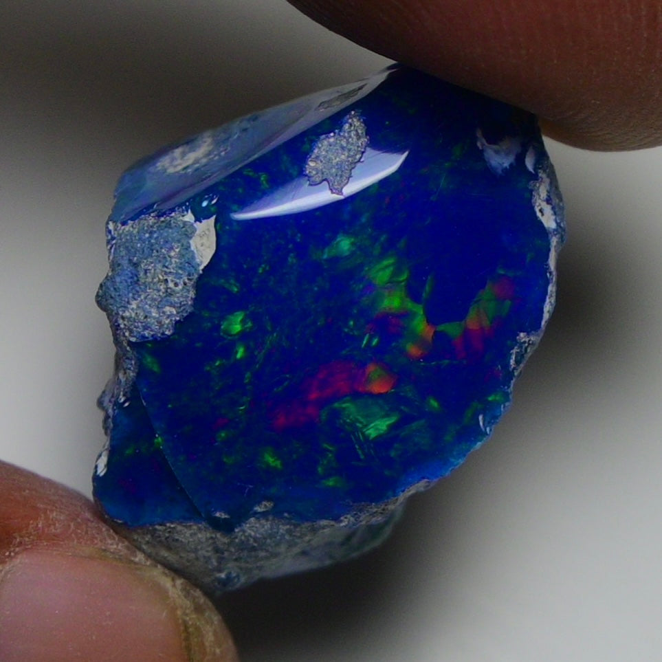 Rare Blue Opal 20.35 Carats | Natural Blue Ethiopian Opal Rough - Ready for Cutting & Jewelry!