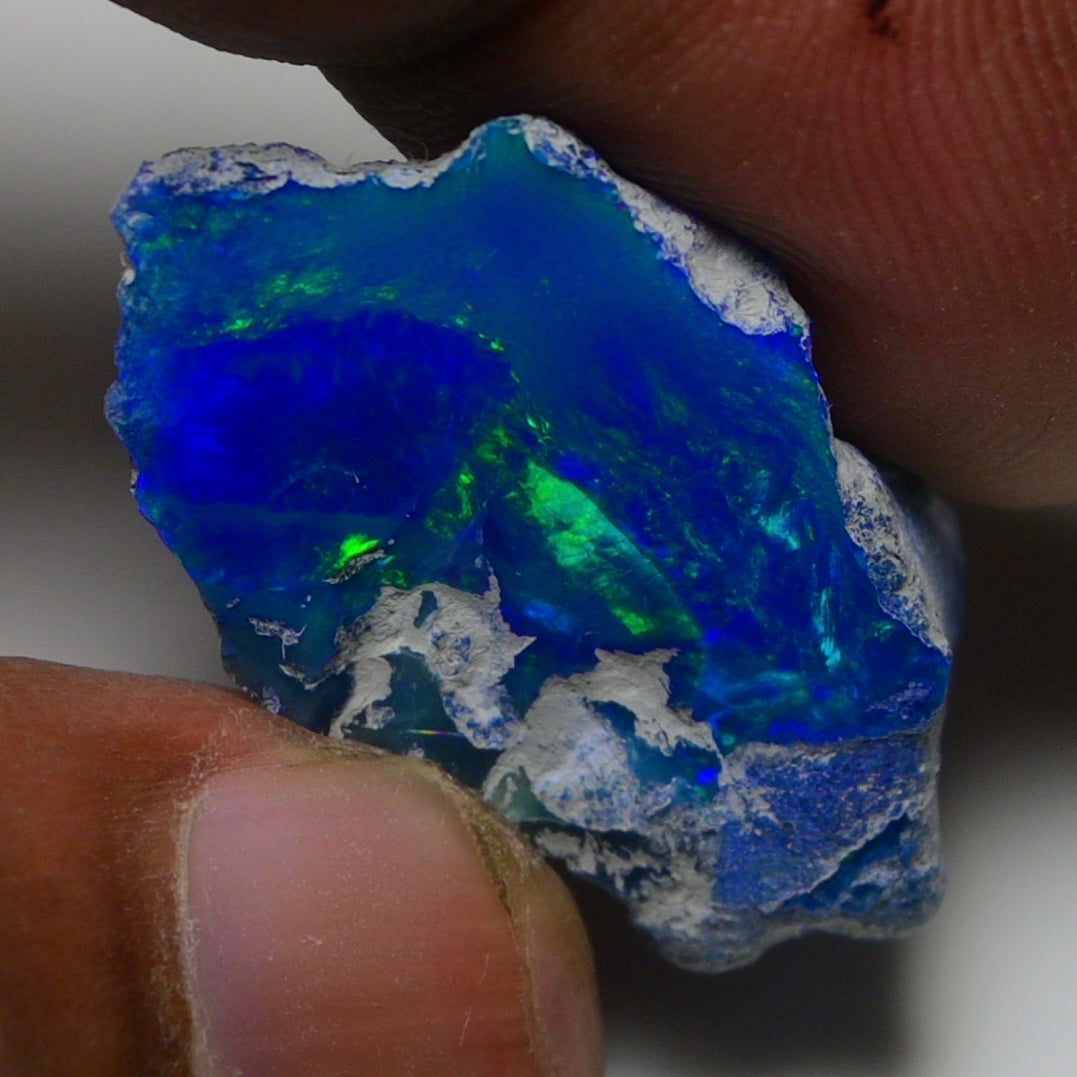 Rare Blue Opal 14.55 Carats | Natural Blue Ethiopian Opal Rough - Ready for Cutting & Jewelry!