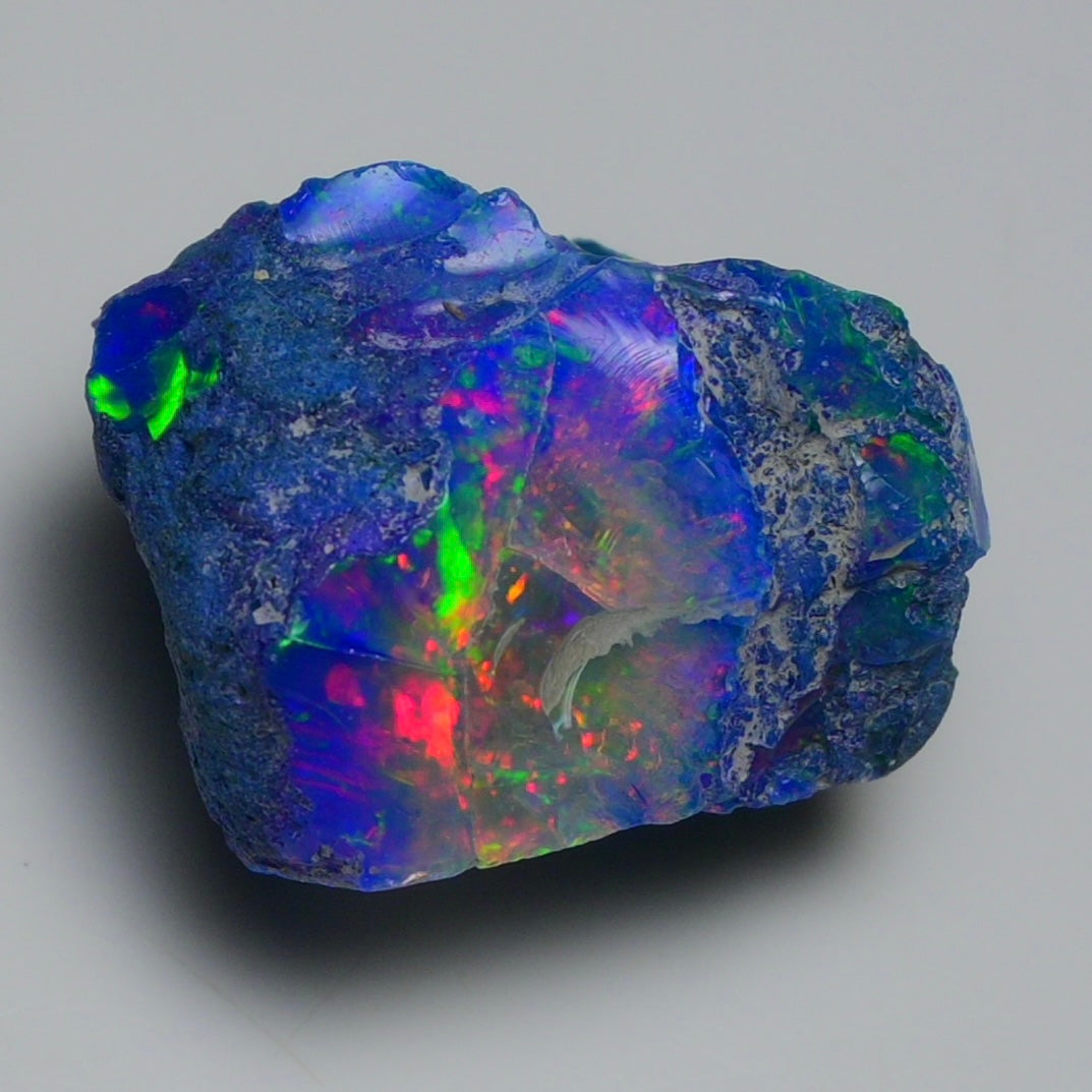 Rare Blue Opal 32.40 Carats | Natural Blue Ethiopian Opal Rough - Ready for Cutting & Jewelry!