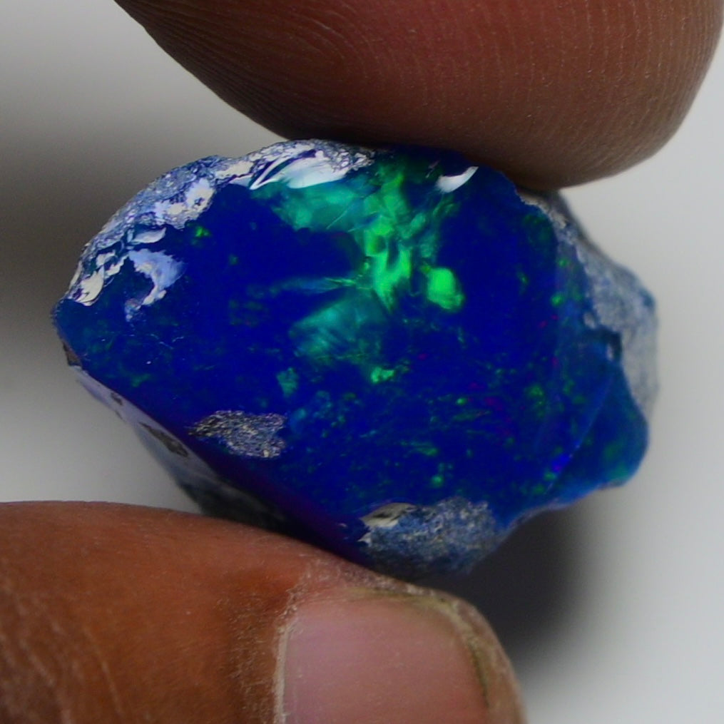 Rare Blue Opal 20.35 Carats | Natural Blue Ethiopian Opal Rough - Ready for Cutting & Jewelry!