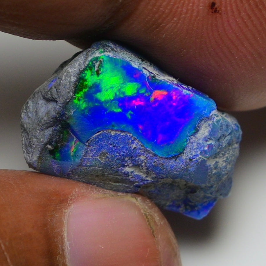 Rare Blue Opal 15.00 Carats | Natural Blue Ethiopian Opal Rough - Ready for Cutting & Jewelry!