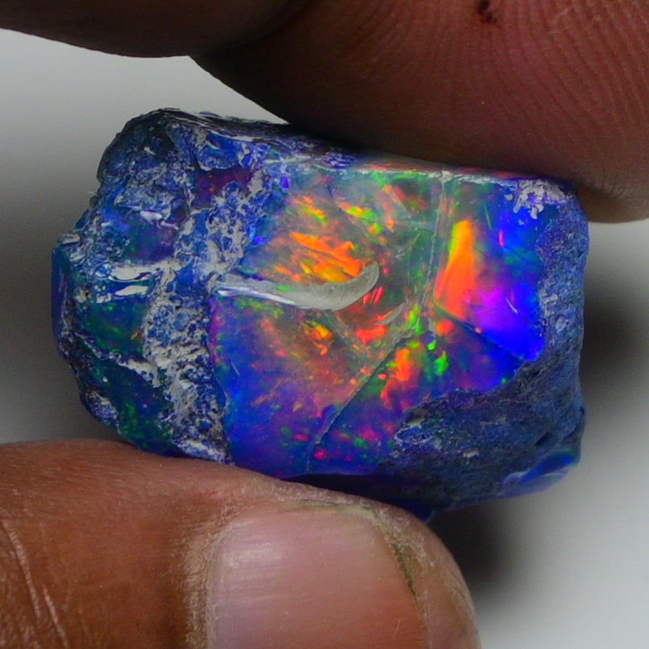 Rare Blue Opal 32.40 Carats | Natural Blue Ethiopian Opal Rough - Ready for Cutting & Jewelry!