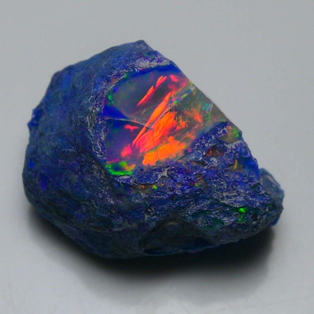 Rare Blue Opal 32.40 Carats | Natural Blue Ethiopian Opal Rough - Ready for Cutting & Jewelry!