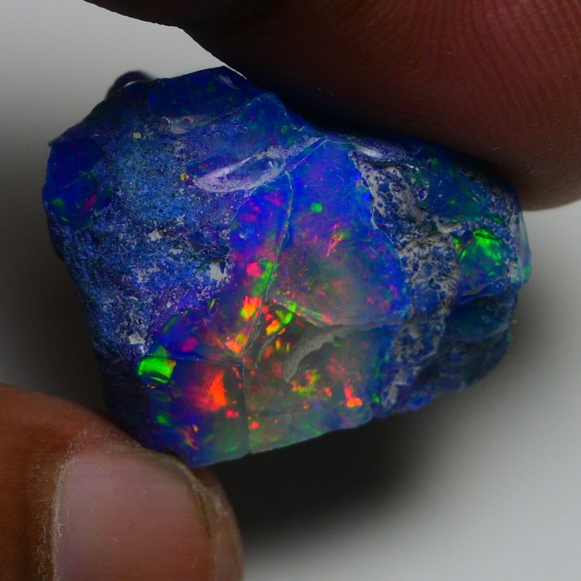 Rare Blue Opal 32.40 Carats | Natural Blue Ethiopian Opal Rough - Ready for Cutting & Jewelry!