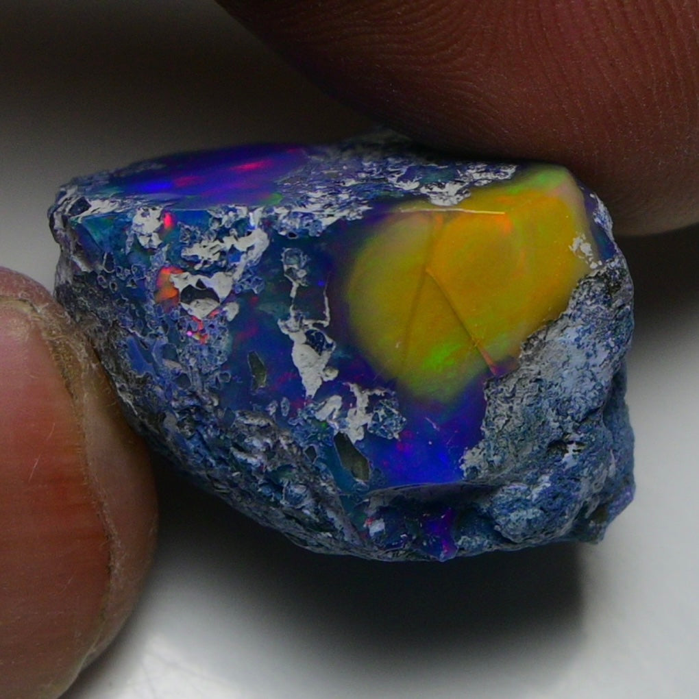 Rare Blue Opal 37.50 Carats | Natural Blue Ethiopian Opal Rough - Ready for Cutting & Jewelry!