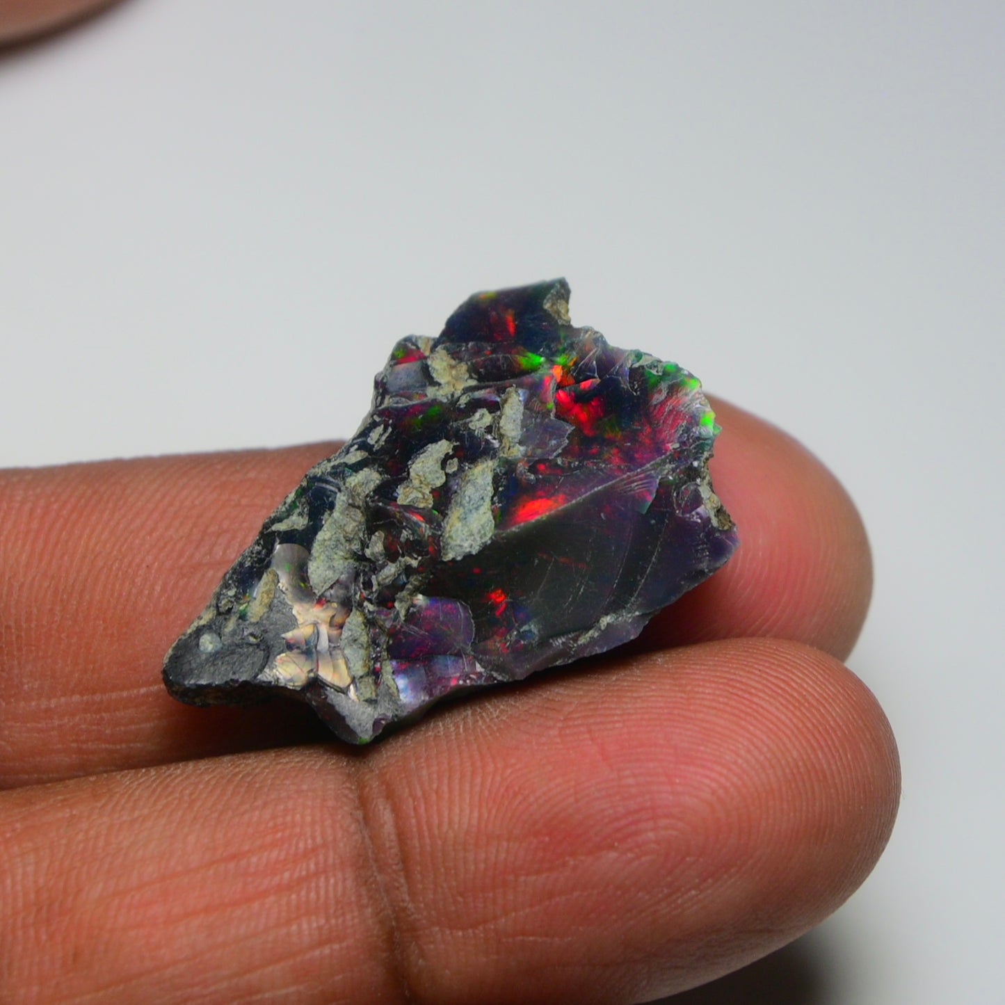 Rare Black Opal 16.10 Carats | Natural Black Ethiopian Opal Rough - Ready for Cutting & Jewelry!
