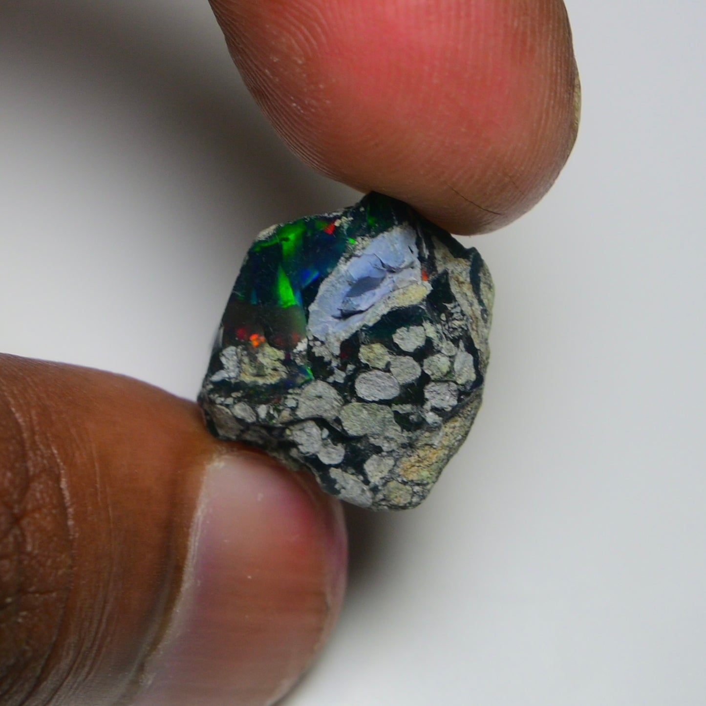 Rare Black Opal 13.70 Carats | Natural Black Ethiopian Opal Rough - Ready for Cutting & Jewelry!