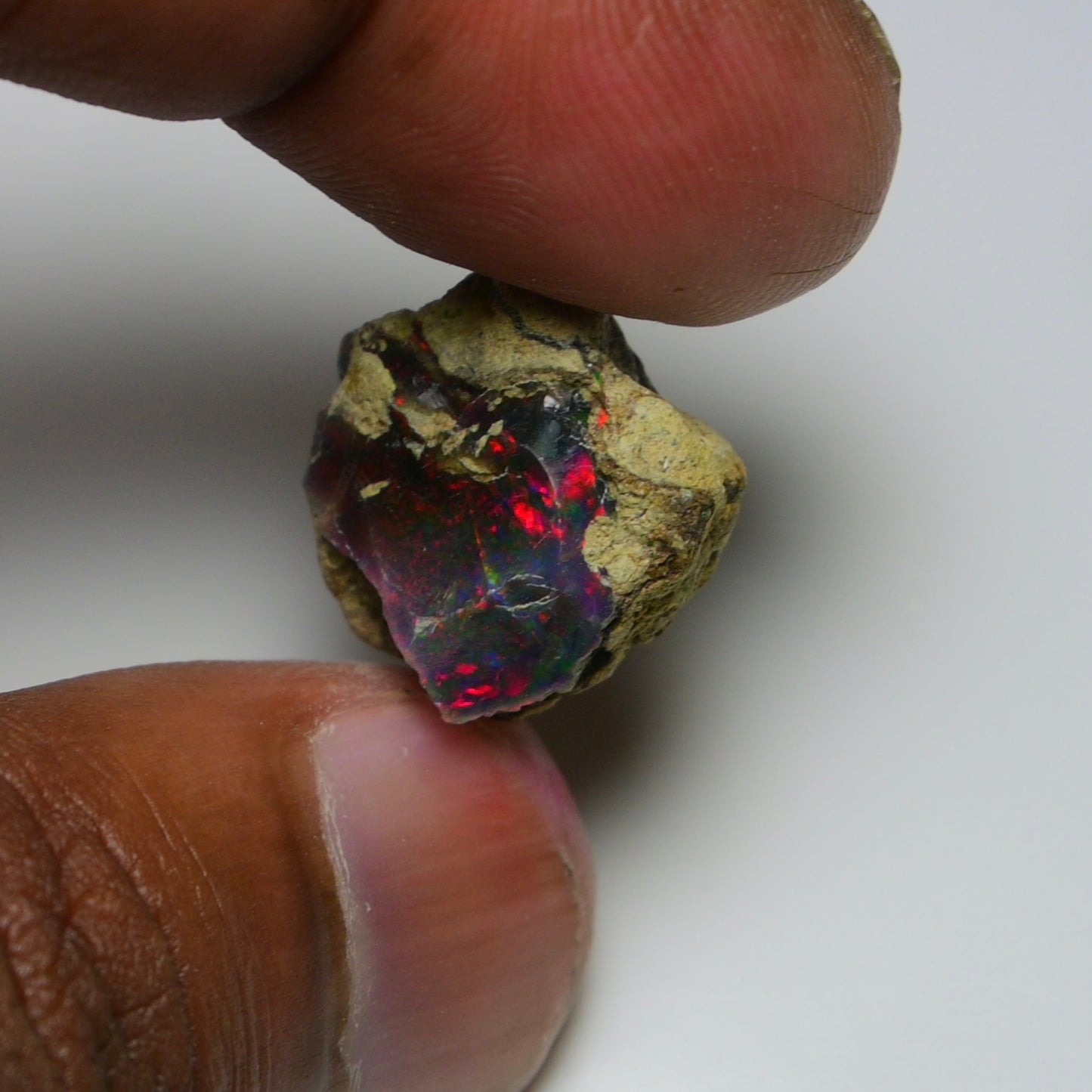 Rare Black Opal 15.85 Carats | Natural Black Ethiopian Opal Rough - Ready for Cutting & Jewelry!