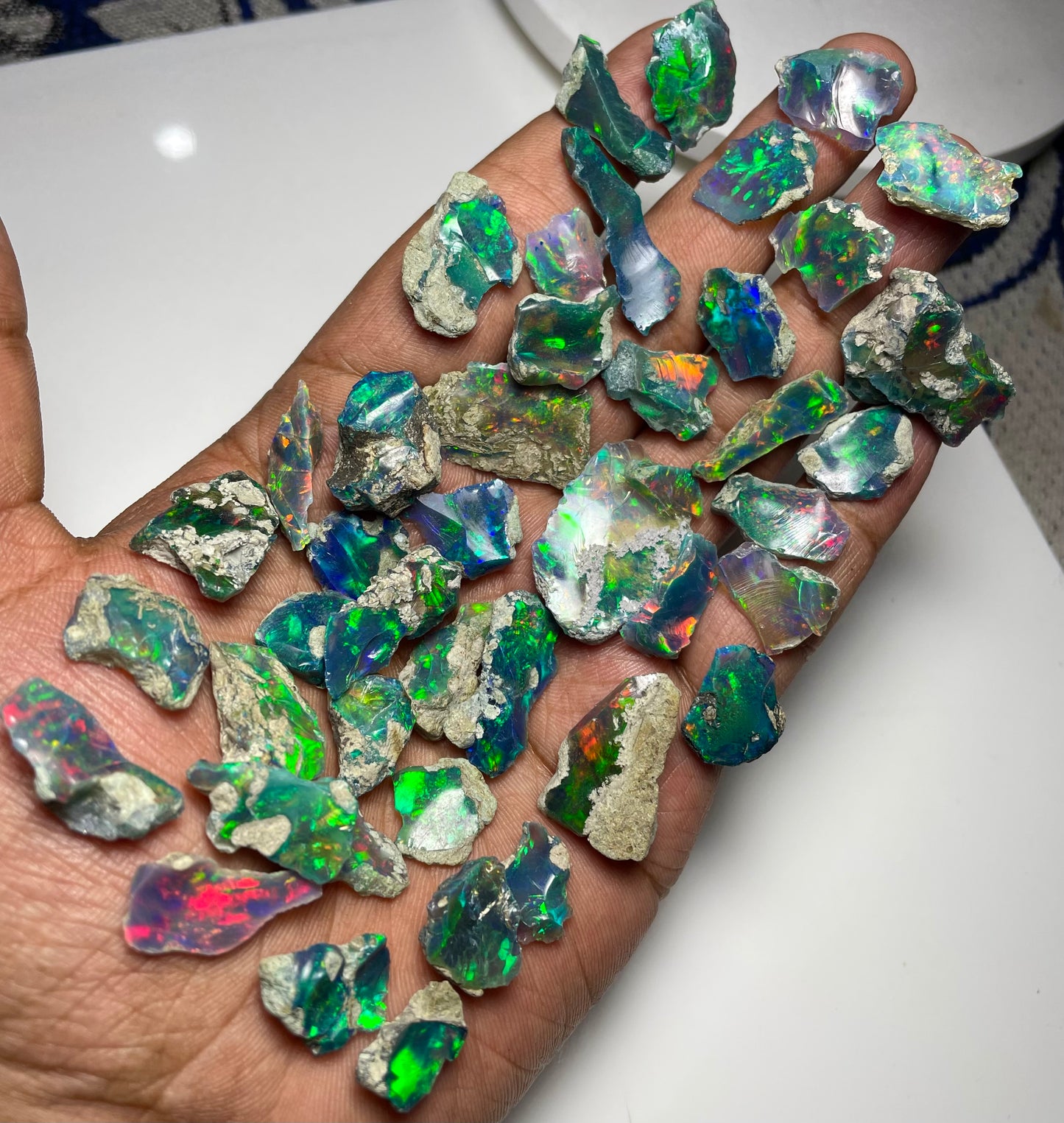 Handpicked 300 Carats (60g) Natural Black Ethiopian Opal Rough Lot | Suitable For Cabochons, Jewelry & Lapidary