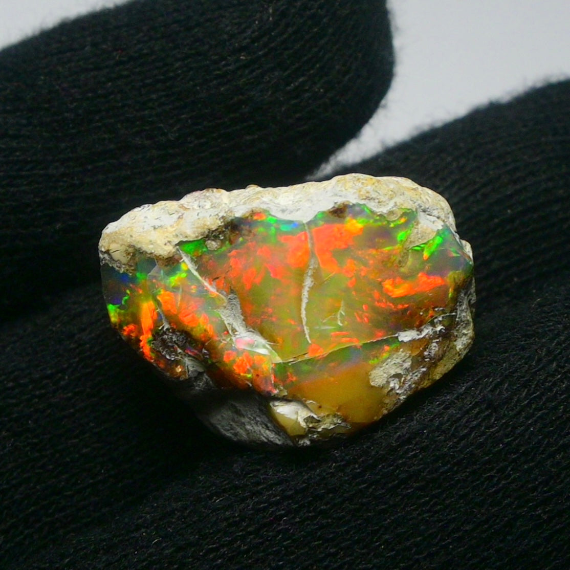 White Opal 23.70 Carats | Natural White Ethiopian Opal Rough - Ready for Cutting & Jewelry!