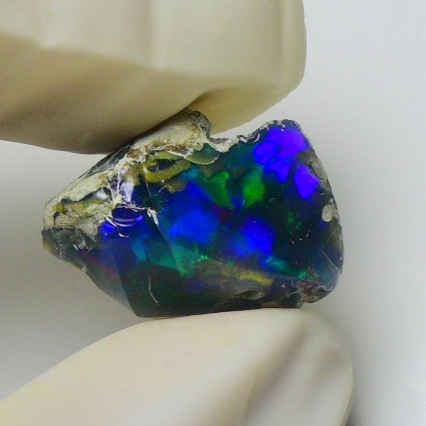Blue Opal Rough 6.35 Carats | Natural Ethiopian Opal Rough - Ready for Cutting & Jewelry | AAA Grade Opal Raw