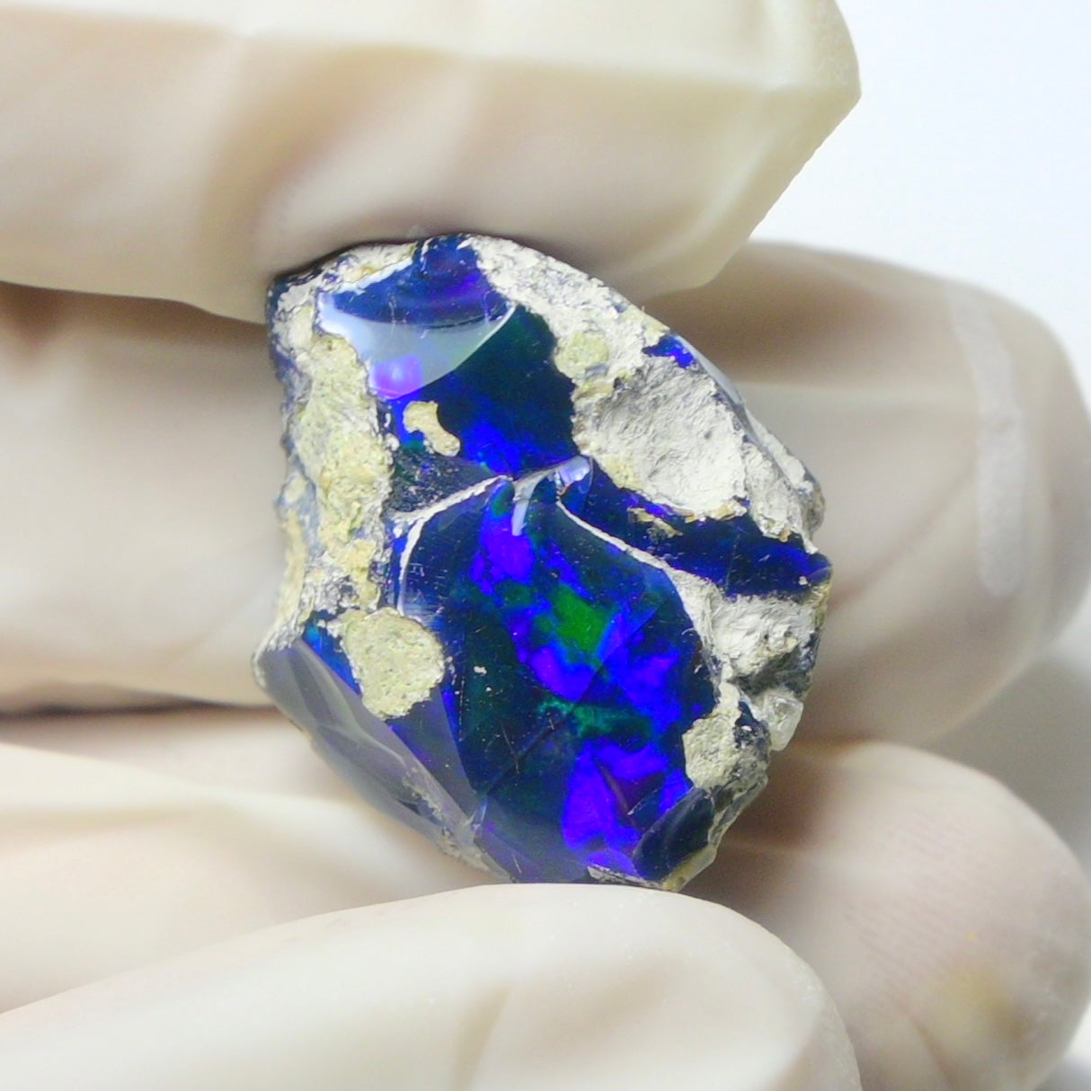 Blue Opal Rough 15.35 Carats | Natural Ethiopian Opal Rough - Ready for Cutting & Jewelry | AAA Grade Opal Raw