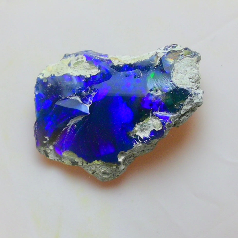 Blue Opal Rough 6.05 Carats | Natural Ethiopian Opal Rough - Ready for Cutting & Jewelry | AAA Grade Opal Raw