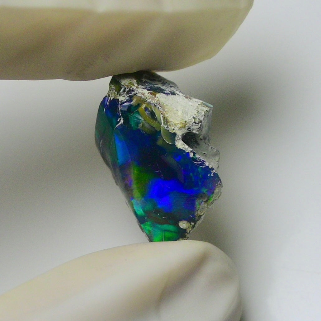 Blue Opal Rough 6.35 Carats | Natural Ethiopian Opal Rough - Ready for Cutting & Jewelry | AAA Grade Opal Raw
