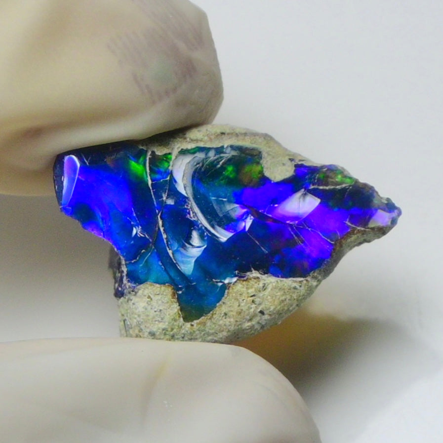 Blue Opal Rough 7.55 Carats | Natural Ethiopian Opal Rough - Ready for Cutting & Jewelry | AAA Grade Opal Raw