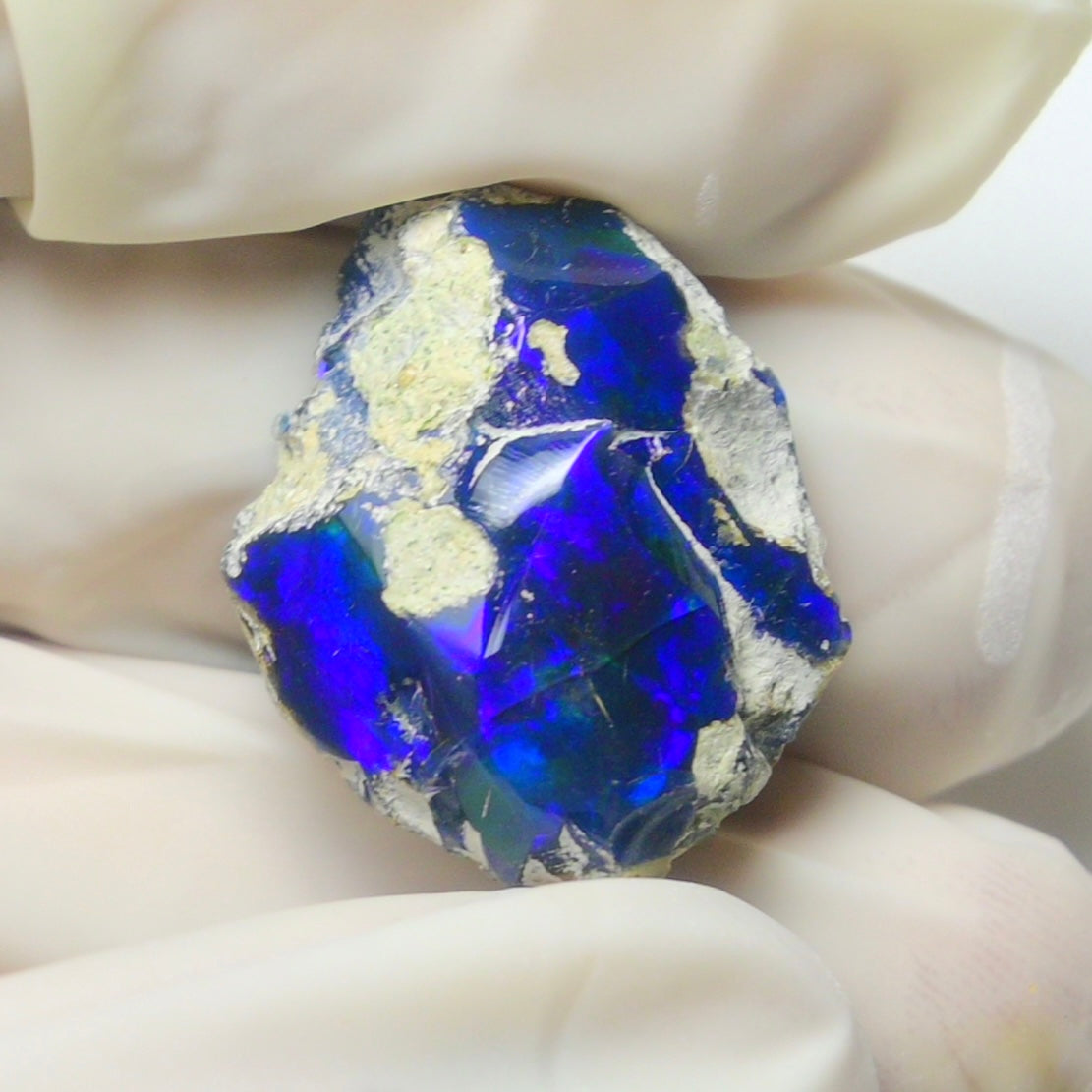 Blue Opal Rough 15.35 Carats | Natural Ethiopian Opal Rough - Ready for Cutting & Jewelry | AAA Grade Opal Raw
